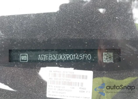 2023 Chevrolet Camaro Rwd 1Lt из США, поврежденный, VIN 1G1FB3DX8P0145190